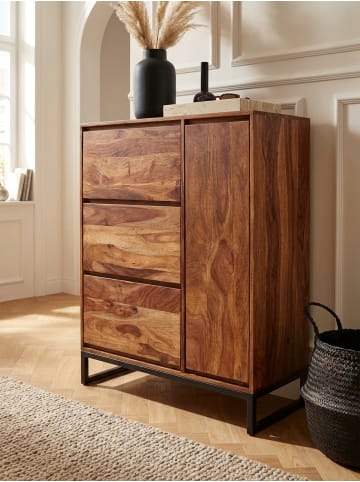 KADIMA DESIGN Schuhschrank Massivholz 88x120x40 cm Schuhregal Geschlossen