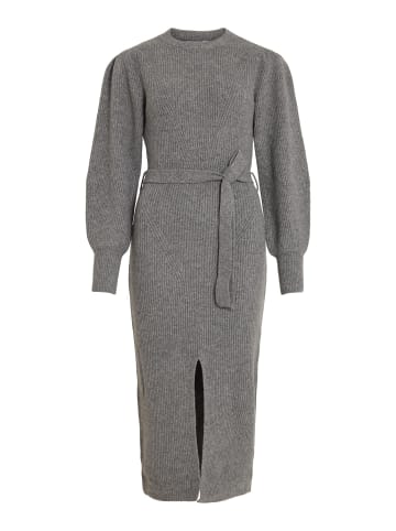 Vila Strickkleid in Medium Grey Melange