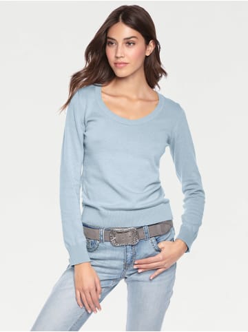 Heine Rundhalspullover in bleu
