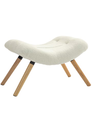 HOMCOM Sitzhocker in Cremeweiß 67L x 45B x 38H cm