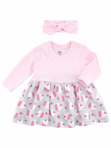 Baby Sweets 2tlg Set Kleid + Haarschmuck Little Cupcake in bunt