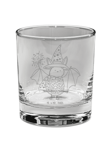 Mr. & Mrs. Panda Tumbler Glas Fledermaus Zauberer ohne Spruch in Transparent