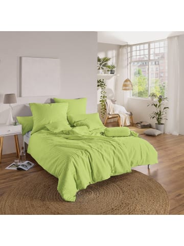 Erwin Müller Seersucker Kissenbezug Rosenheim in apfelgrün