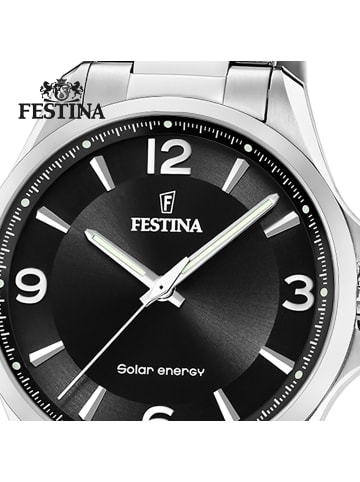Festina Analog-Solaruhr Festina Solar Energy silber groß (ca. 42mm)