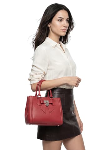 Cluty Handtasche Solcuore echt Leder in rot