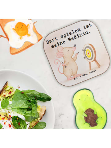 Mr. & Mrs. Panda Tischschoner Maus Dart spielen Design mit Spruch in Weiß