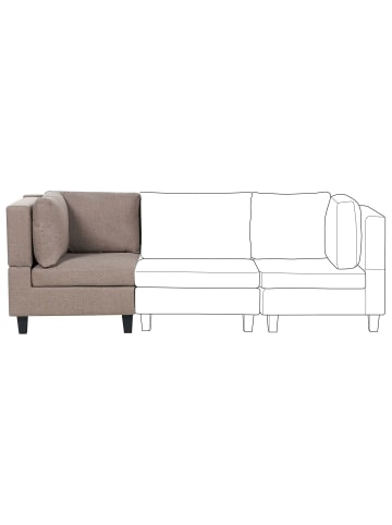 Beliani Sofaelement UNSTAD in Braun/Schwarz - (W) 76 x (H) 72 x (L) 76 cm