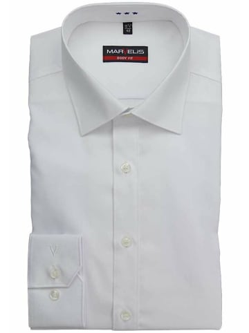 MARVELIS Langarm Business Hemd für Herren in weiß