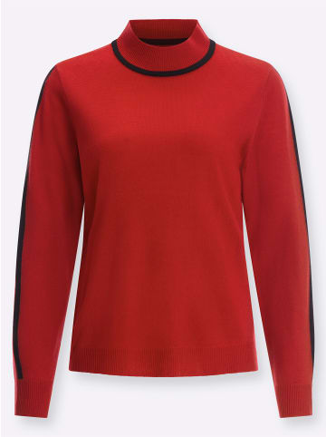 Sieh an! Langarm-Pullover in rot