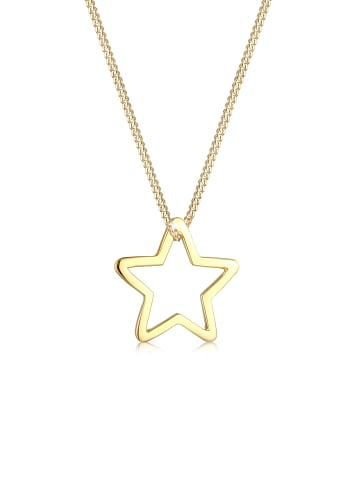 Elli Halskette 925 Sterling Silber Astro, Sterne in Gold