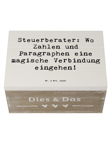 Mr. & Mrs. Panda Schatulle Spruch Magische Steuerberater mit Spruch in Weiß