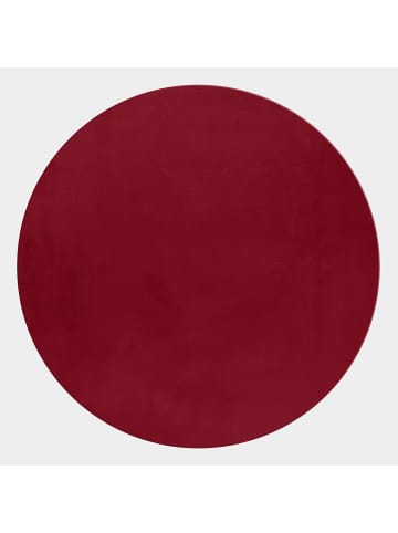 KADIMA DESIGN Teppich Kurzflor Waschbar Einfarbig NECKAR Strapazierfähig OEKO-TEX in Rot