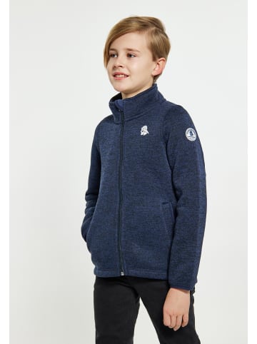 Schmuddelwedda Jungen (Kids) Strickfleecejacke in Marine Melange