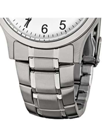 Regent Analog-Armbanduhr Regent Metallarmband silber, grau mittel (ca. 38mm)
