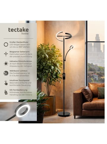 tectake Deckenfluter Auralis 31,5 x 188 cm , schwarz
