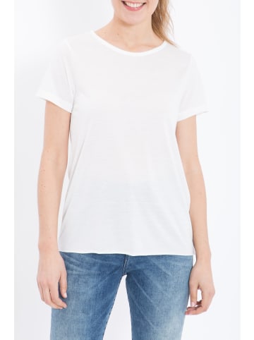 Queen Kerosin Queen Kerosin QUEEN KEROSIN Basic T-Shirt aus Viskose-Mix in offwhite