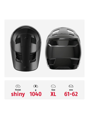 ABUS Fahrradhelm HiDrop in shiny black