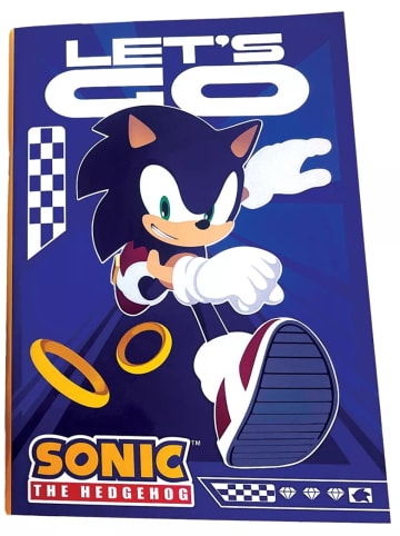 Sonic Sonic the Hedgehog Let's Go B/5 liniertes Heft, 40 Blatt