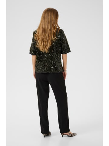 CULTURE Kurzarm-Bluse CUmelia Relaxed fit in Olive Night