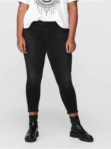 ONLY Carmakoma Skinny Stretch Jeans Curvy Plus Size Denim CARWILLY Übergröße in Grau-Schwarz