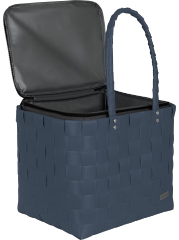 normani Flechtkorb mit großer Kühltasche in Blue Shadow