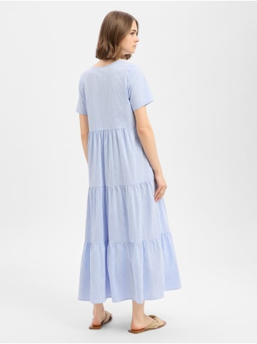 Marie Lund Kleid in hellblau weiß - 0001