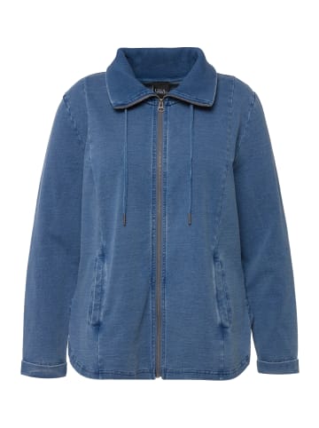 Ulla Popken Sweatjacke in blue denim