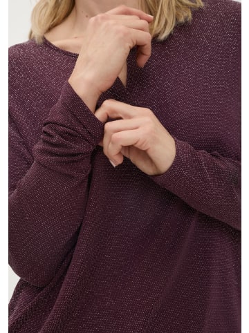Olsen Langarmshirt Clara in aubergine silber - 0001