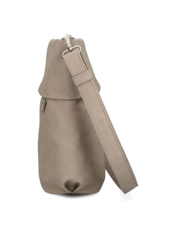 Zwei Mademoiselle M90 - Umhängetasche 28 cm (cord-polar) in nubuk-cappuccino