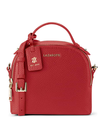 Lazarotti Bologna Leather Crossbody Handtasche Leder 17 cm in red