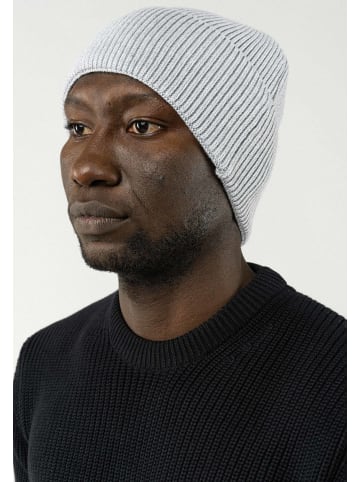 MELA Rippstrick Mütze Style KALI in grau-melange