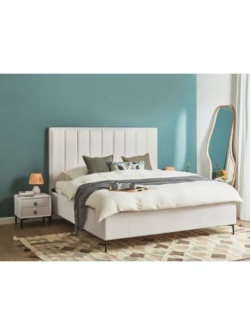 Beliani 4-tlg Schlafzimmer Set SEZANNE in Weiß/Schwarz 190x215x142 cm