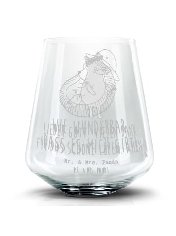 Mr. & Mrs. Panda Blümchentail Glas Igel Beten mit Spruch in Transparent
