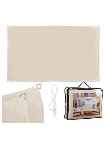 relaxdays Sonnensegel in Beige (B)400 x (T)600 cm
