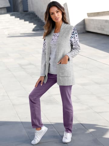 WITT WEIDEN Longweste in hellgrau-meliert