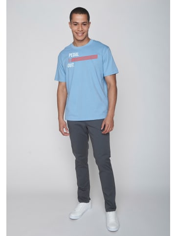 GreenBomb T-Shirt Bike Pedal Stripes in Schieferblau