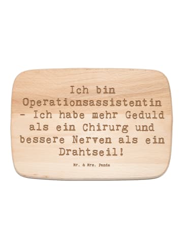 Mr. & Mrs. Panda Brotzeitbrett Holz Spruch Geduld Operationsassi... in Transparent