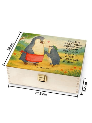 Mr. & Mrs. Panda Tee Box Pinguin mit Kind Design mit Spruch in Weiß