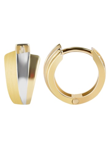 Adeliás Damen Ohrringe – Ohrstecker aus 375 Gold in weiß