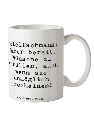 Mr. & Mrs. Panda Tasse Hotelfachmann: Immer bereit, Wünsche zu e... in Weiß
