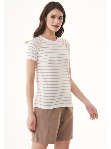 Organication T-Shirt "WOR15585" in Cremeweiß/Indiantan