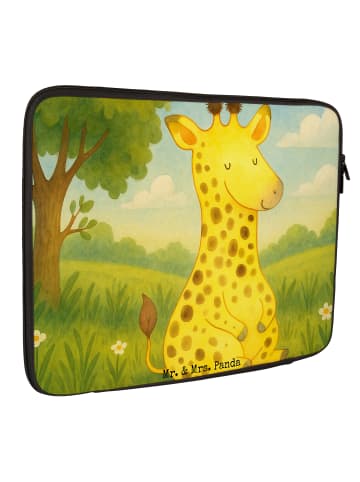 Mr. & Mrs. Panda Laptoptasche Giraffe Zufrieden Design ohne Spruch in Weiß