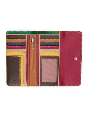 MYWALIT Tri-fold Zip Wallet Geldbörse Leder 17 cm bosco