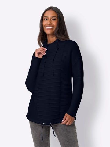 Heine Stehkragenpullover in marine