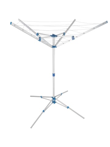 tectake Mobile Wäschespinne aus Aluminium  102 x 102 x 160 cm, grau