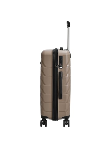D&N Travel Line 4100 - 4-Rollen-Trolley M 64 cm (taupe) in taupe