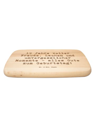 Mr. & Mrs. Panda Schneidebrett Holz Spruch 19. Geburtstag Freude... in Transparent