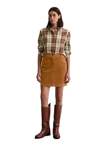 Marc O'Polo Cord-Minirock A-Shape in Umbra Brown