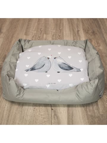 Mr. & Mrs. Panda Katzenkorb Turteltauben Liebe ohne Spruch in Grau Pastell