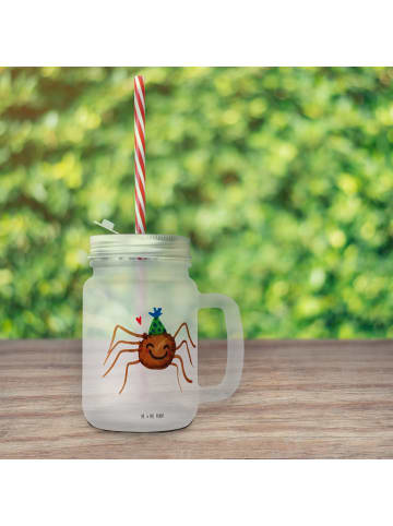 Mr. & Mrs. Panda Glasbecher Spinne Agathe Party ohne Spruch in Transparent